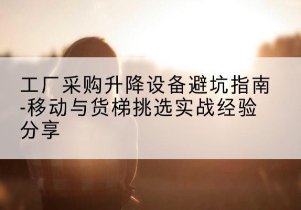 屏边移动式升降机怎么选-工厂采购升降设备避坑指南-移动与货梯挑选实战经验分享