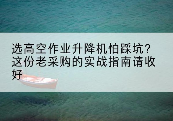屏边高空作业升降机厂家推荐-选高空作业升降机怕踩坑？这份老采购的实战指南请收好