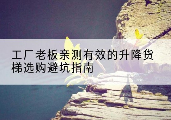 屏边升降货梯怎么选-工厂老板亲测有效的升降货梯选购避坑指南